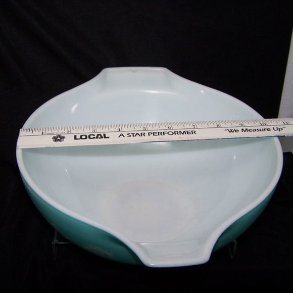 VTG Pyrex Turquoise Hot air balloon Cinderella #444 mixing bowl 4 Qt - Picture 10 of 11